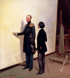 Zar und Künstler - Nikolay I. im Atelier des Künstlers, 1883